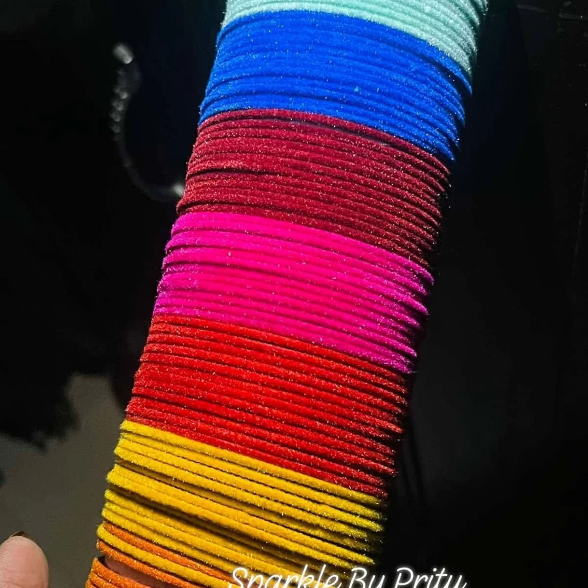 Rainbow Velvet Stack Bangles