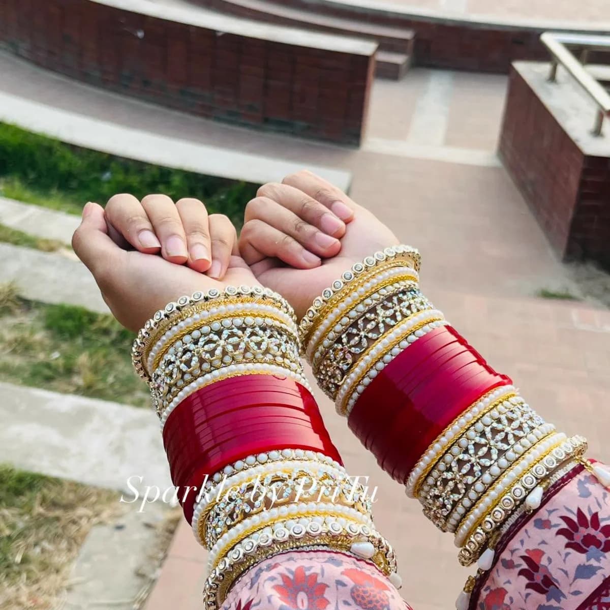 Royal Red Bridal Chura Set